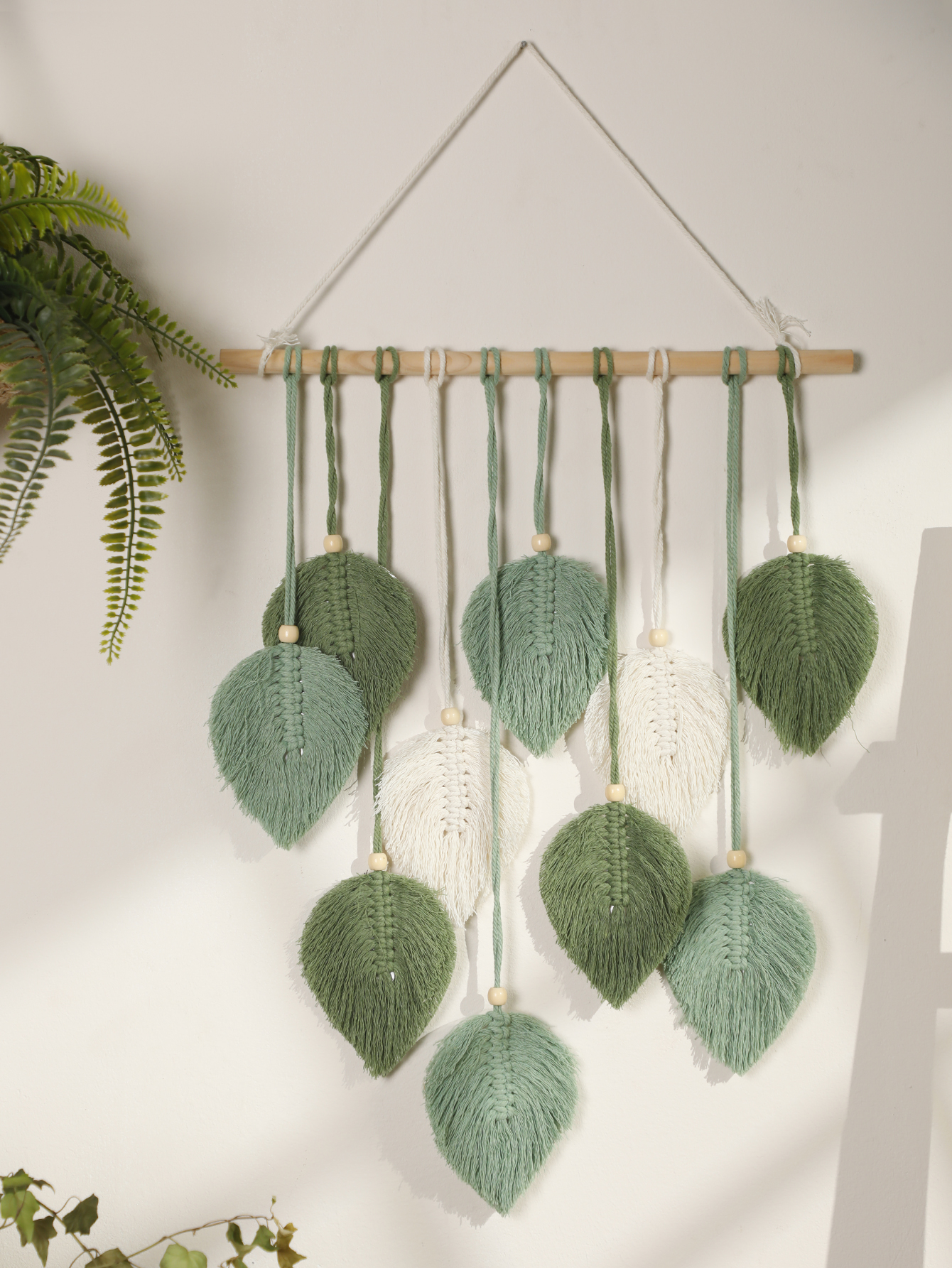 Leaf Macrame Tapestry Brown Gr - مراجعة Home Decor Y2K وسعره