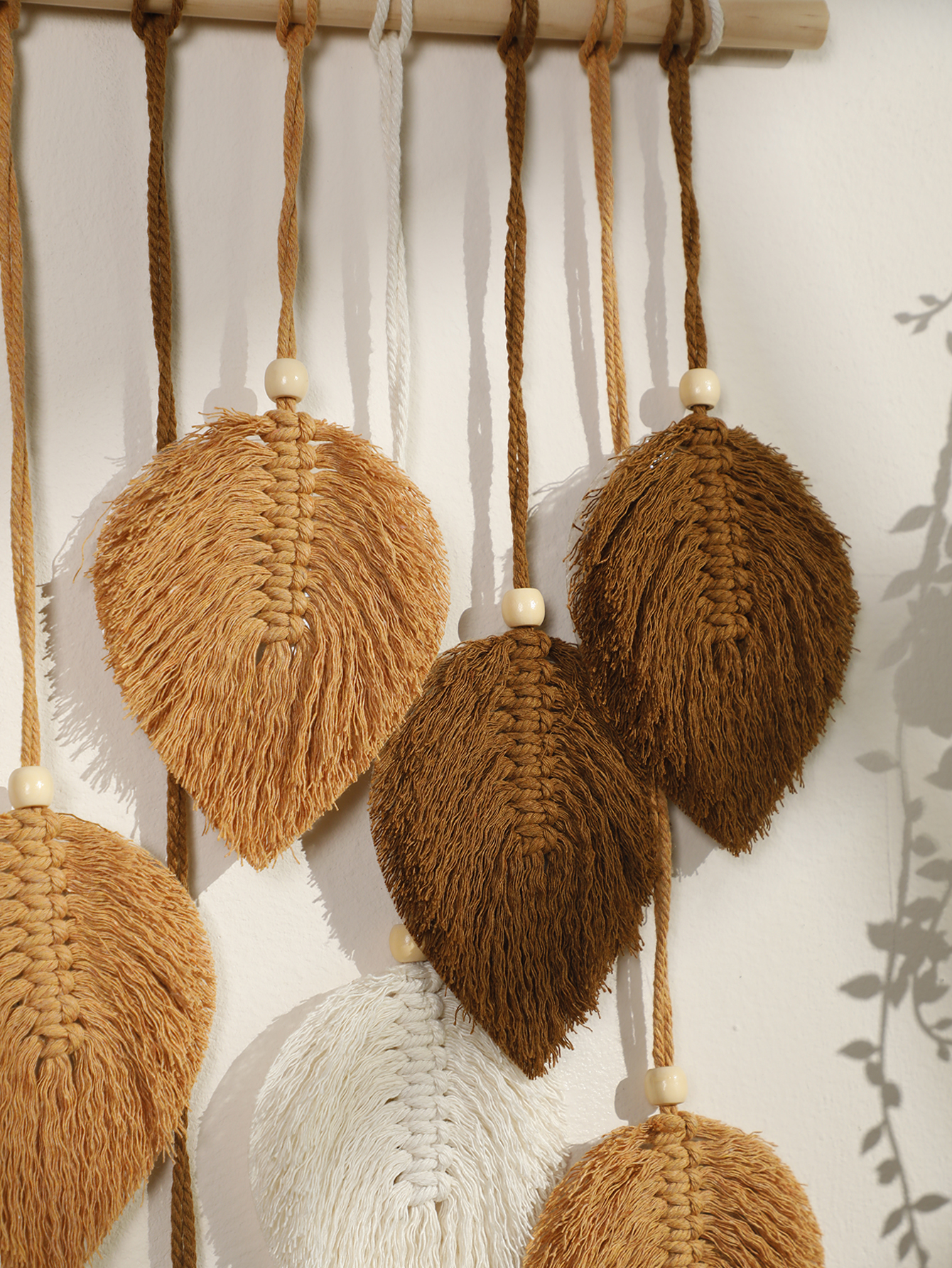 Leaf Macrame Tapestry Brown Gr - مراجعة Home Decor Y2K وسعره