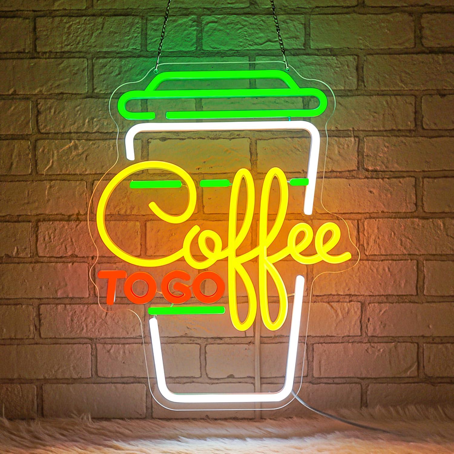 Coffee Neon Sign USB Dimmable  - مراجعة Home Decor Light وسعره