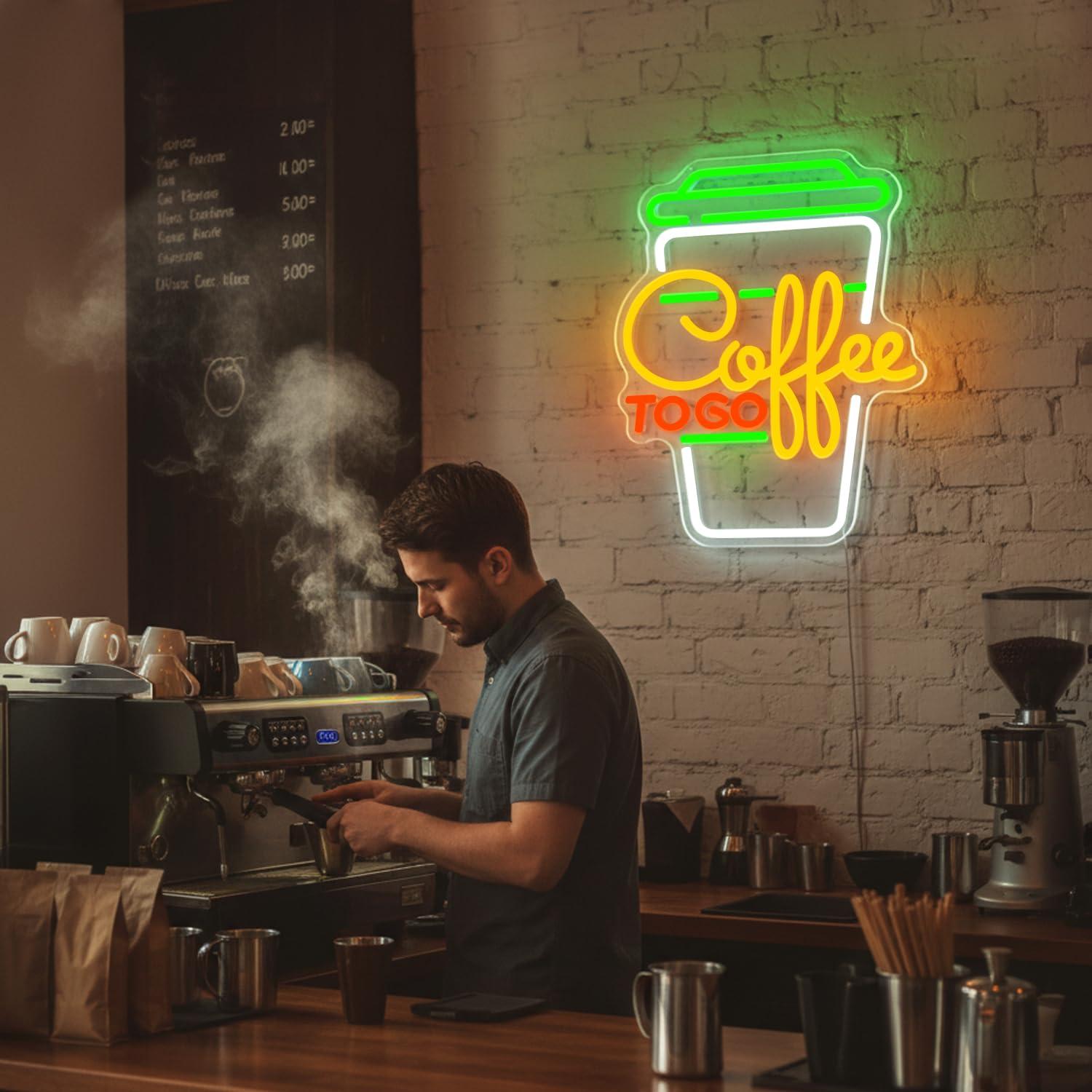 Coffee Neon Sign USB Dimmable  - مراجعة Home Decor Light وسعره
