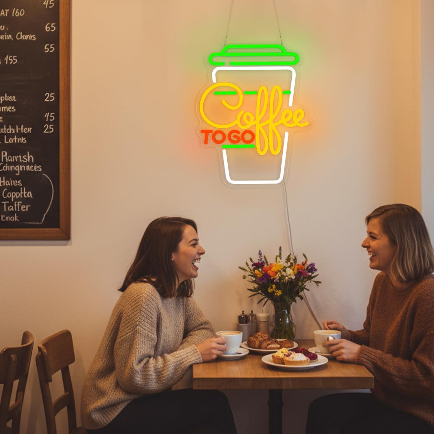 Coffee Neon Sign USB Dimmable  - مراجعة Home Decor Light وسعره