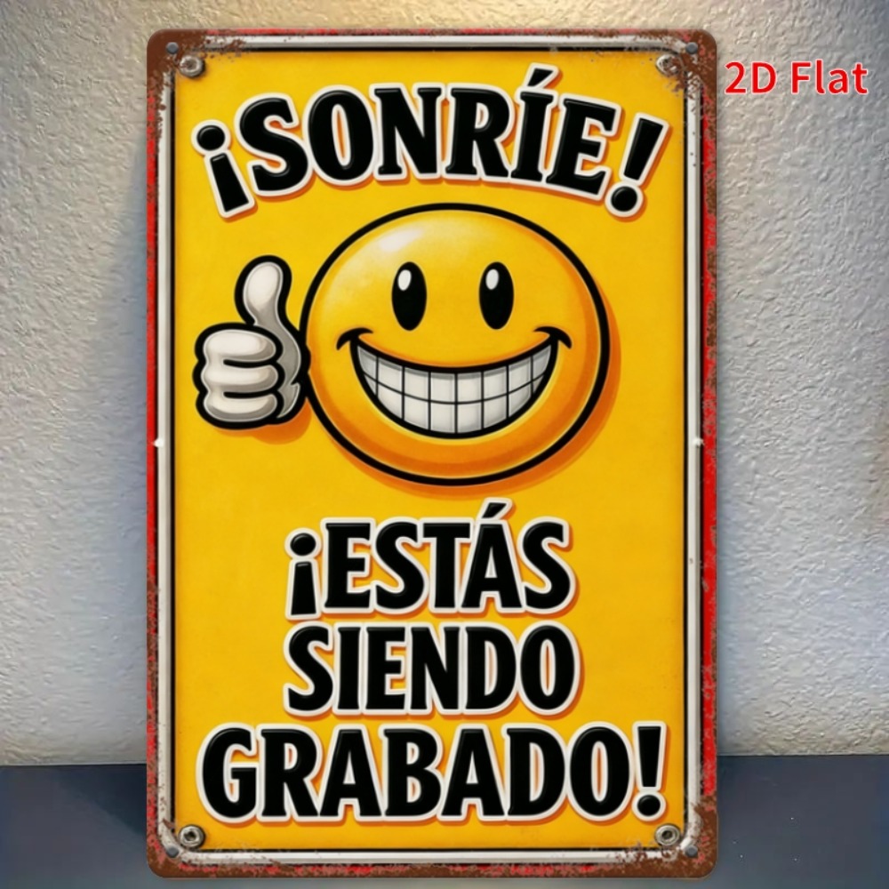 Tin Sign - Smile You Are Being - مراجعة Home Decor Emoji وسعره