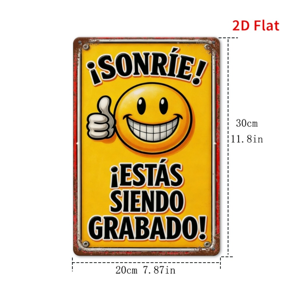 Tin Sign - Smile You Are Being - مراجعة Home Decor Emoji وسعره