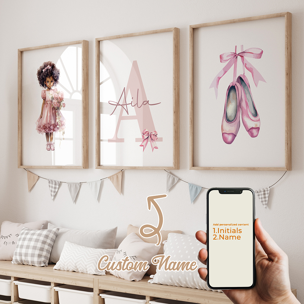 3pcs Personalized Custom Name  - مراجعة Home Decor Foto وسعره