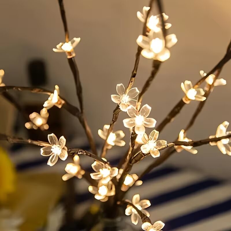 1/2PC 20LED Cherry Blossom Tre - مراجعة Home Decor Light وسعره