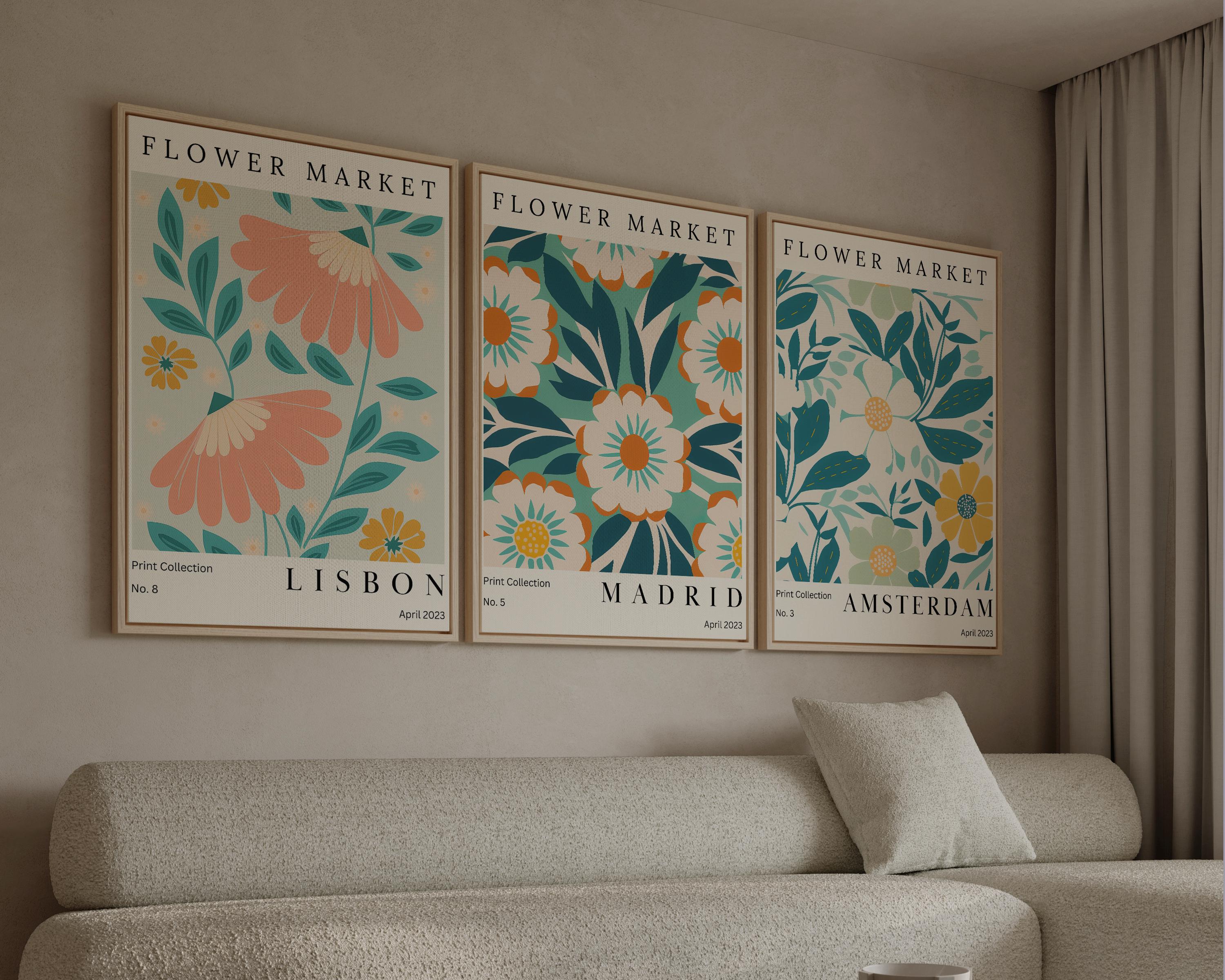 Boho Flower Market Canvas Wall - مراجعة Home Decor Market وسعره