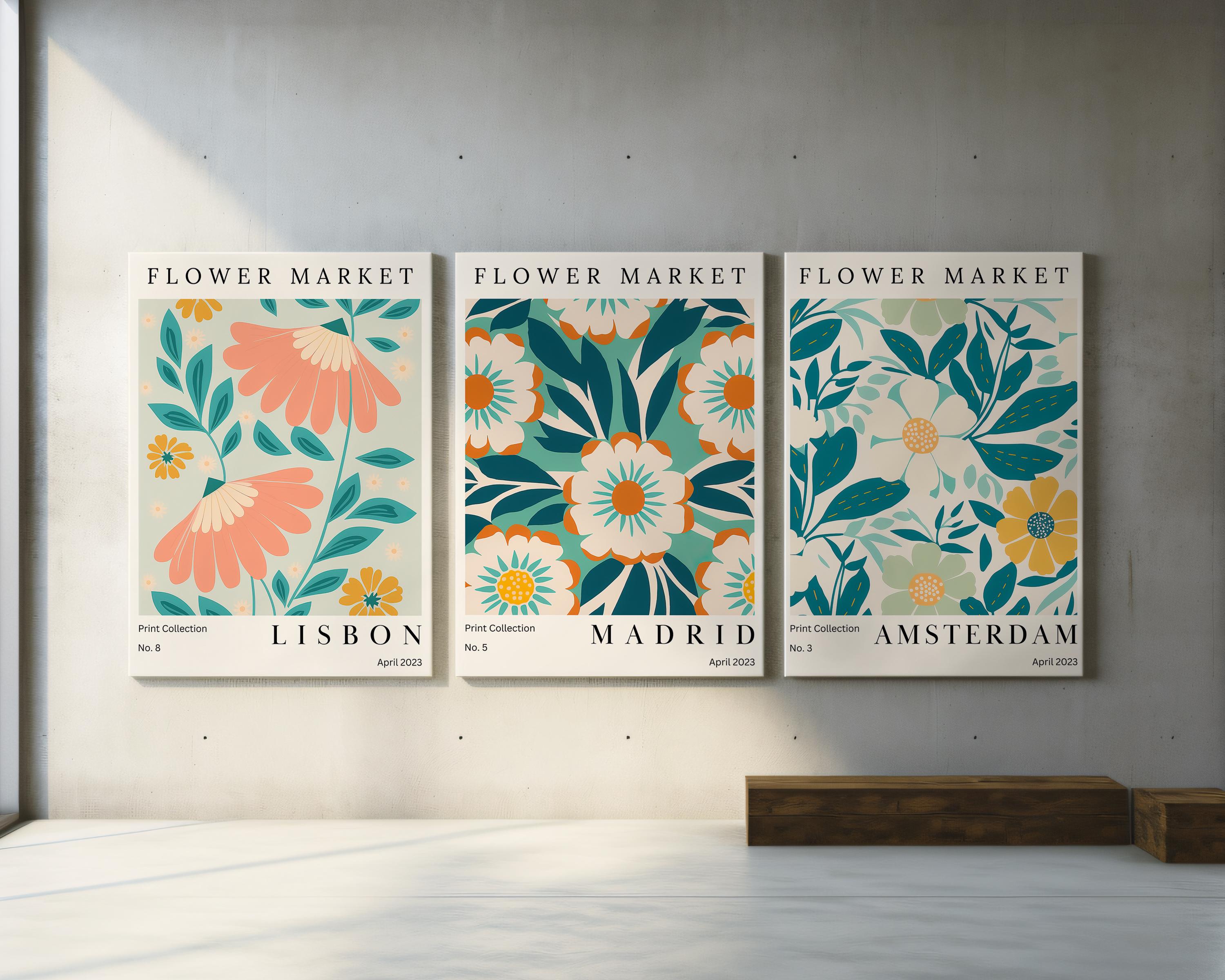 Boho Flower Market Canvas Wall - مراجعة Home Decor Market وسعره