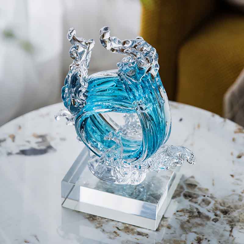 Luxury Glass Crafts Abstract S - مراجعة Home Decor Y2K وسعره