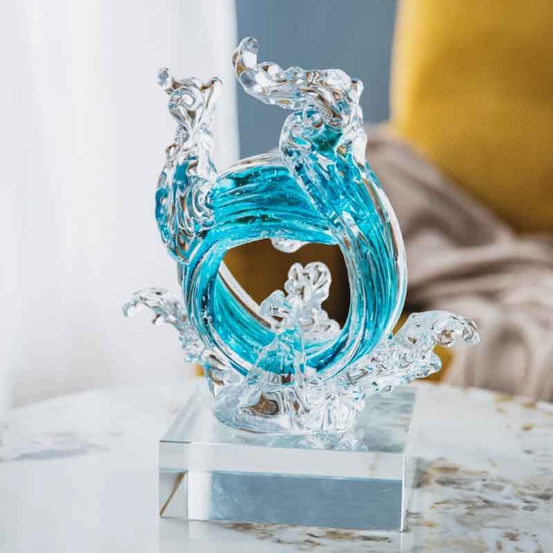 Luxury Glass Crafts Abstract S - مراجعة Home Decor Y2K وسعره