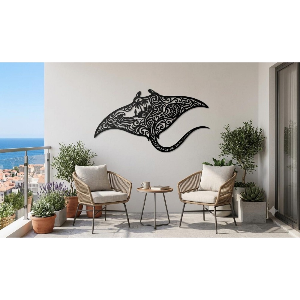 Brand Tribal Manta Ray Metal W - مراجعة Home Decor Brand وسعره
