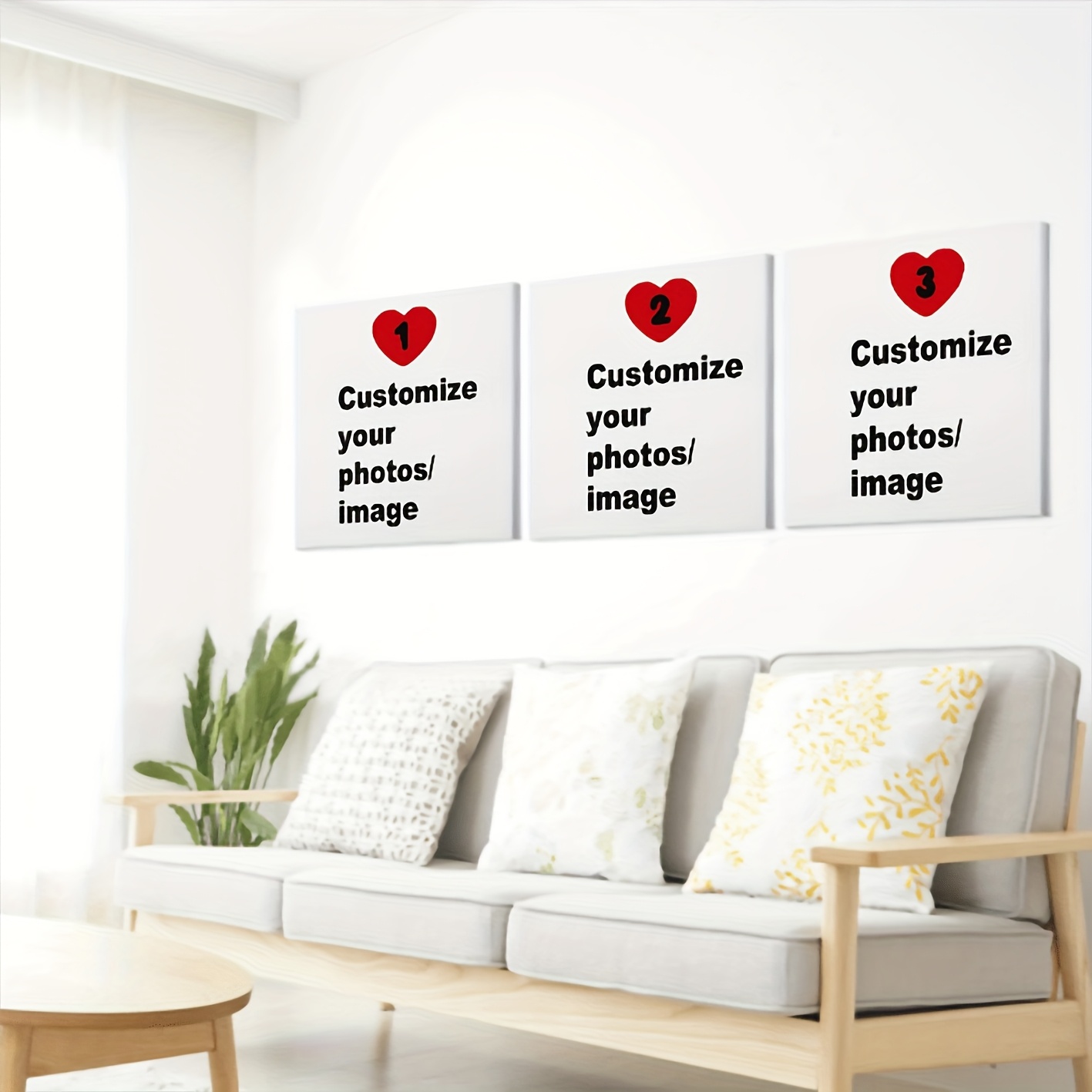 3pcs/set Custom Square Canvas  - مراجعة Home Decor Foto وسعره