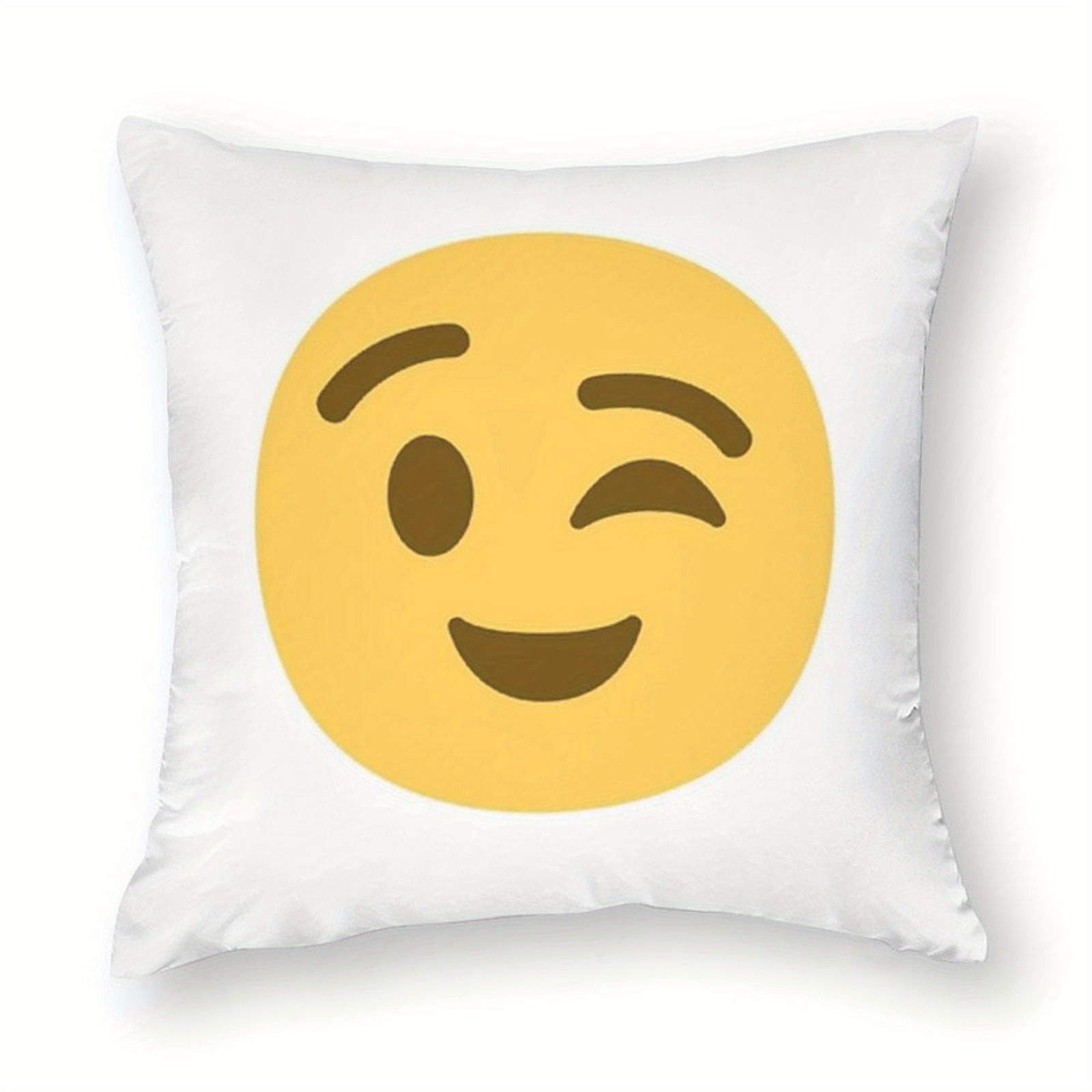 Cute Winking Emoji Pillowcase, - مراجعة Home Decor Emoji وسعره