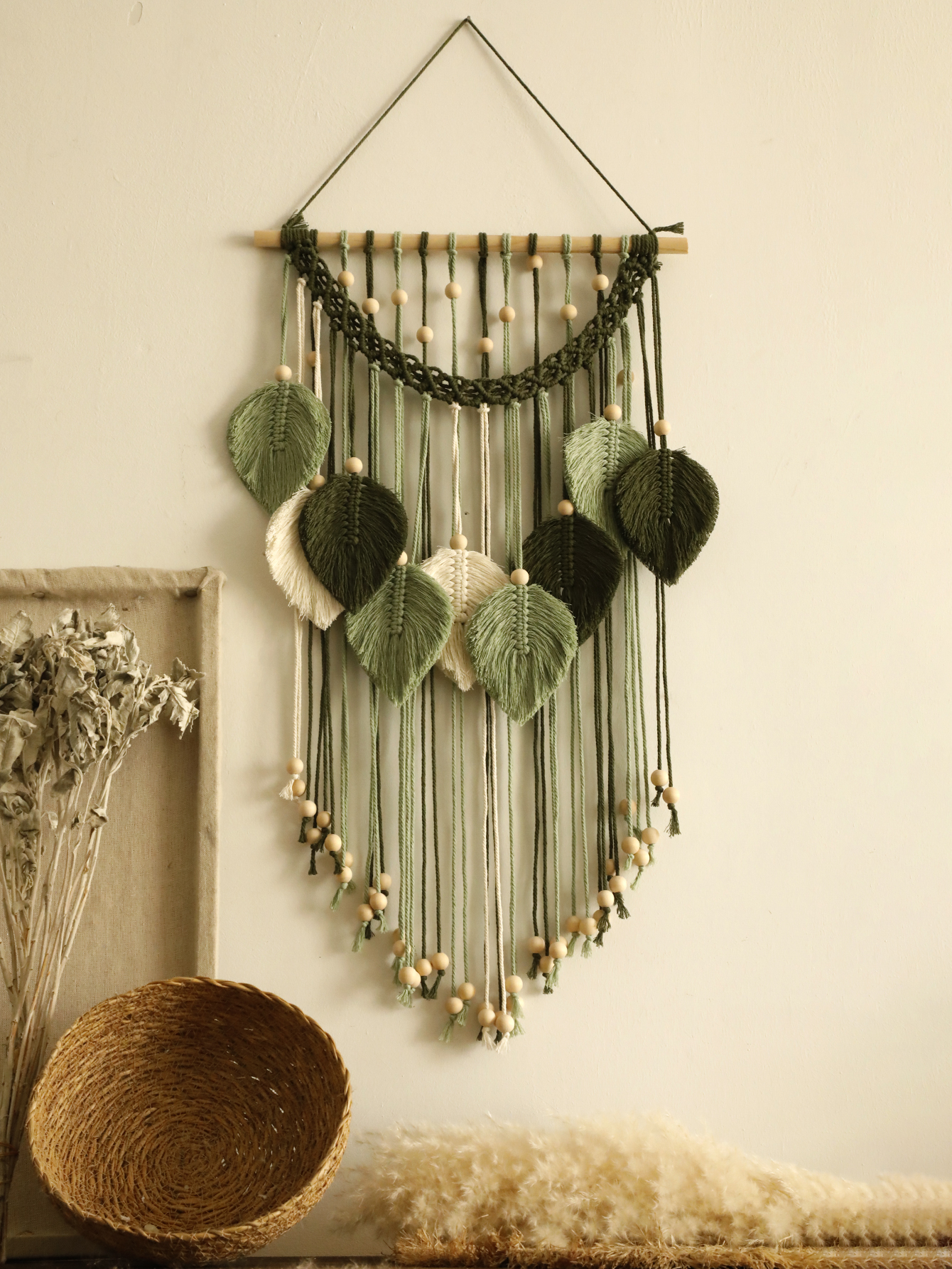 Macrame Leaf Tapestry Boho Hom - مراجعة Home Decor Y2K وسعره