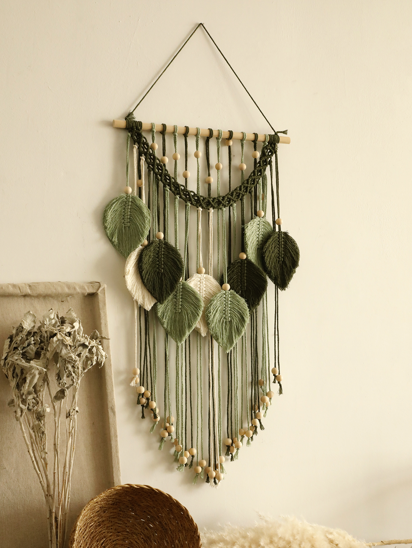 Macrame Leaf Tapestry Boho Hom - مراجعة Home Decor Y2K وسعره