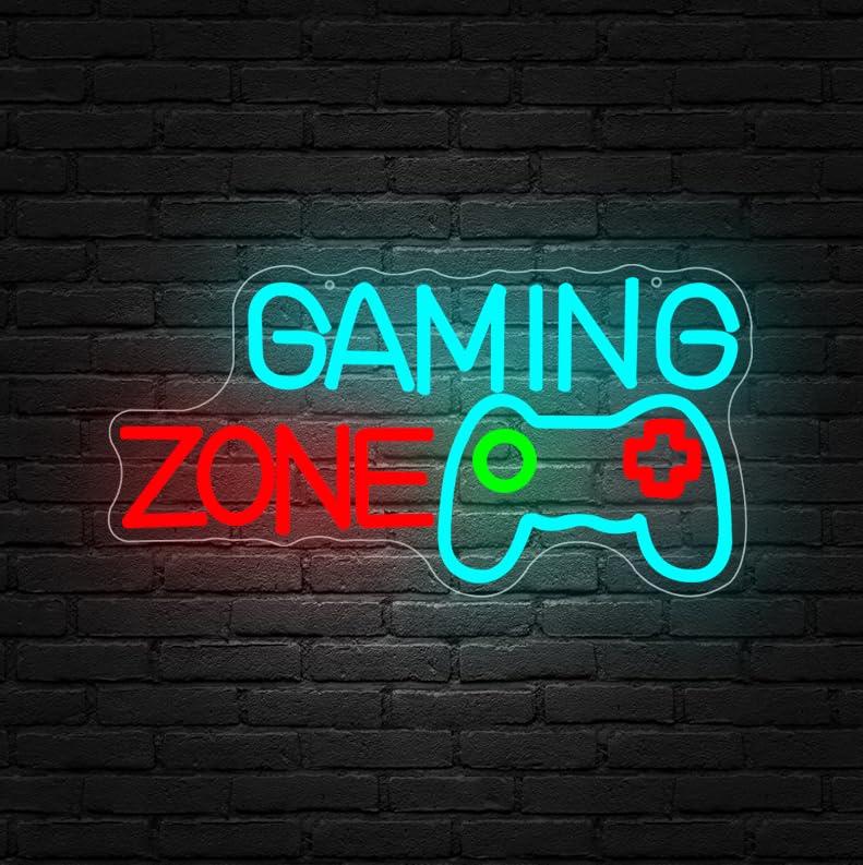 Gaming Zone Neon Sign Dimmable - مراجعة Home Decor Light وسعره
