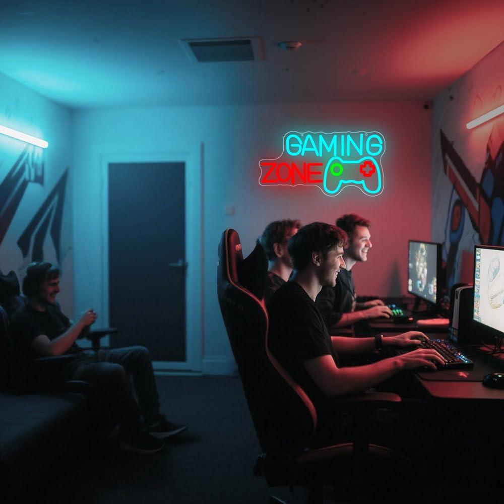 Gaming Zone Neon Sign Dimmable - مراجعة Home Decor Light وسعره