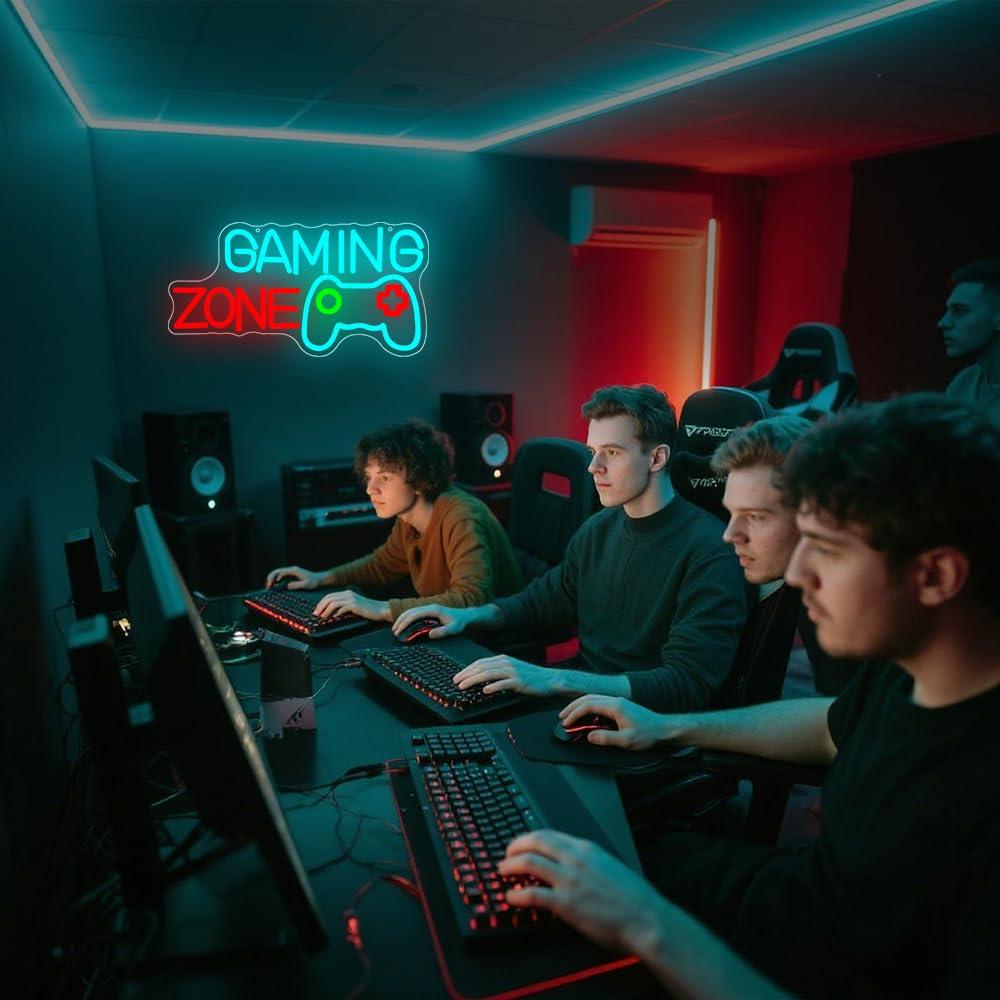 Gaming Zone Neon Sign Dimmable - مراجعة Home Decor Light وسعره
