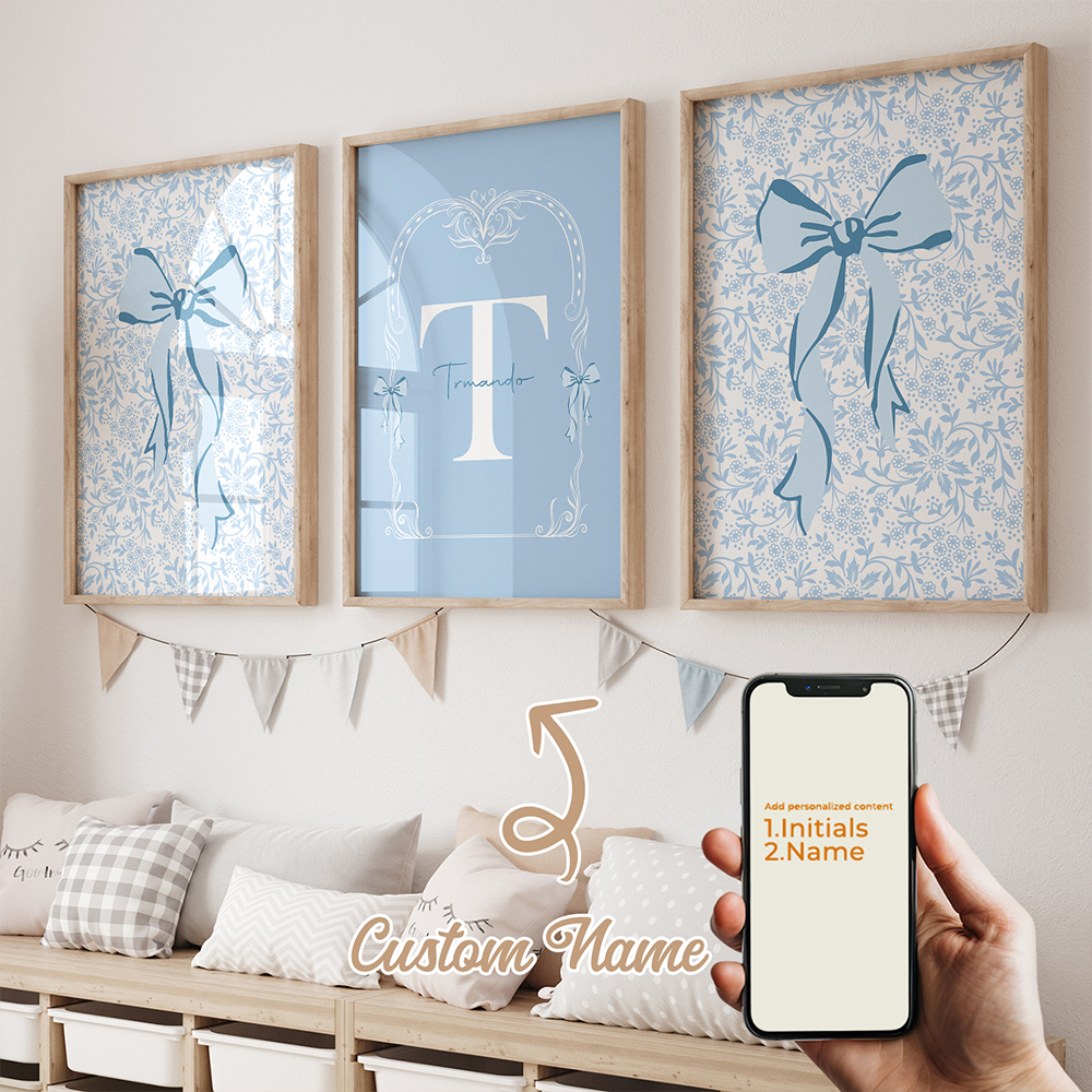 3pcs Personalized Custom Name  - مراجعة Home Decor Foto وسعره