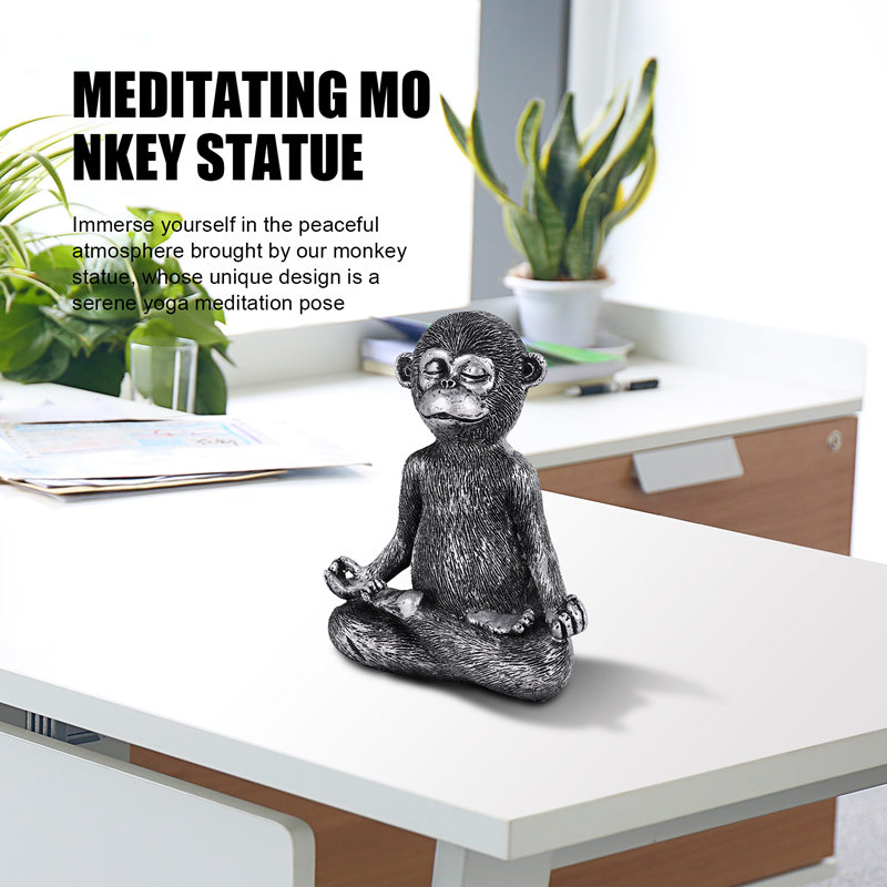 Meditating Monkey Statue Resin - مراجعة Home Decor Resin وسعره