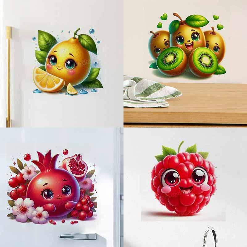 Cute Fruit Emoji Wall Stickers - مراجعة Home Decor Emoji وسعره
