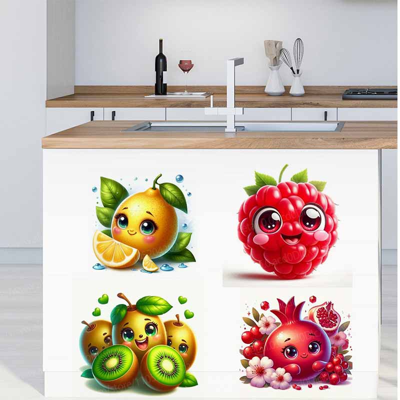 Cute Fruit Emoji Wall Stickers - مراجعة Home Decor Emoji وسعره