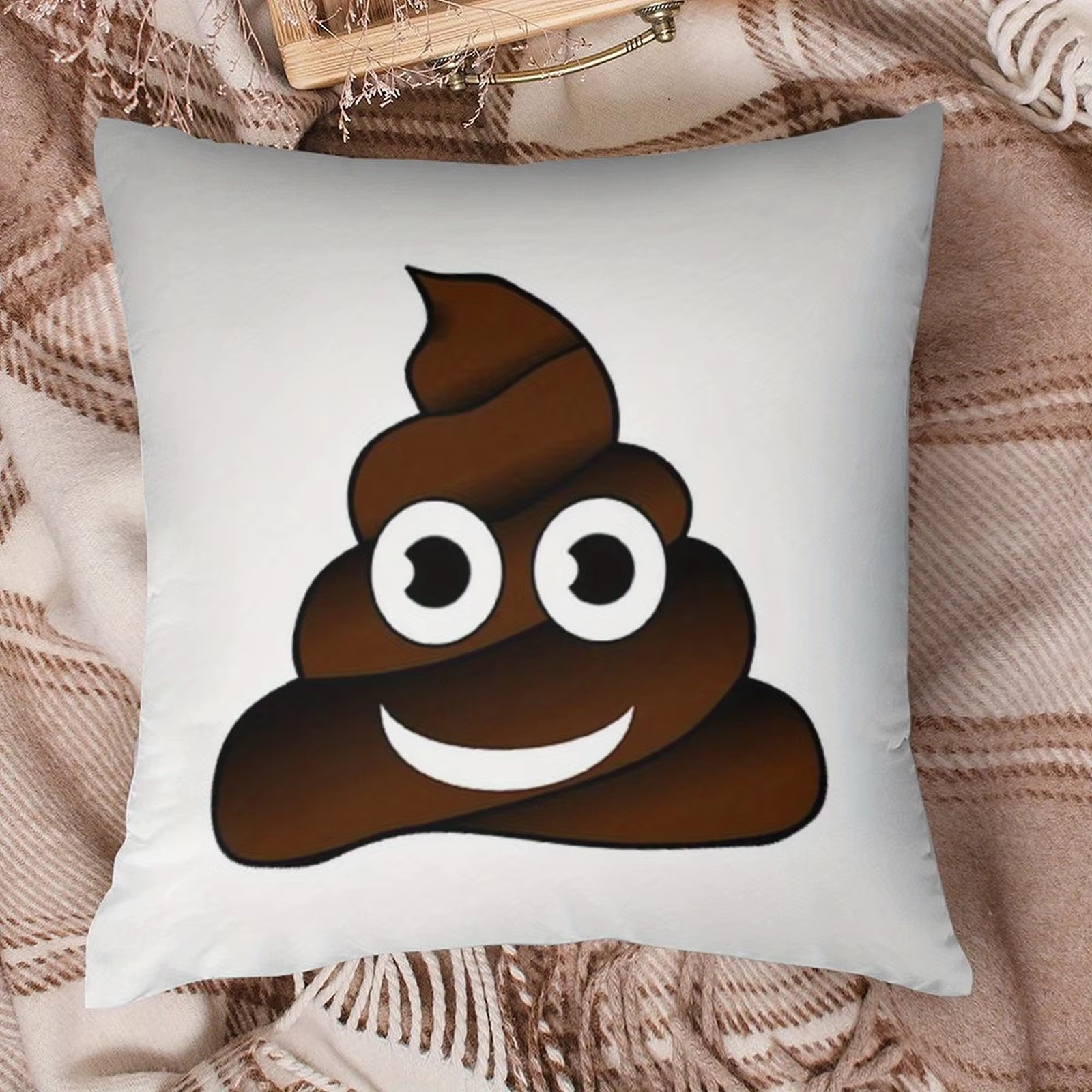 Double Sided Funny Poop Pillow - مراجعة Home Decor Emoji وسعره