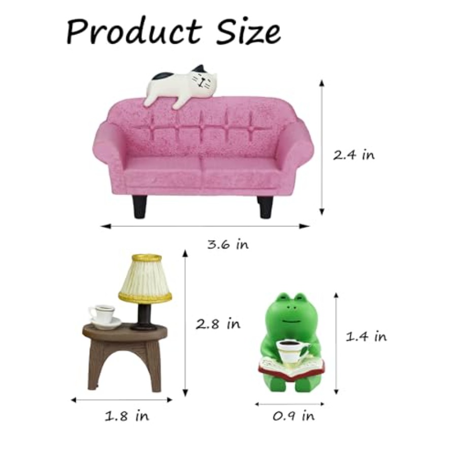 Cute Mini Frog Figurine with S - مراجعة Home Decor Resin وسعره