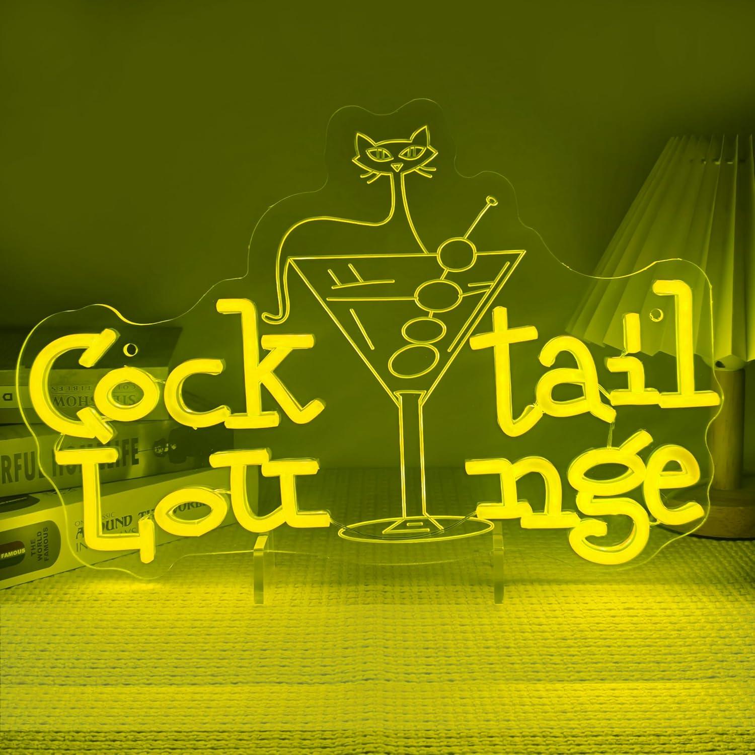Cocktail Lounge Neon Sign Dimm - مراجعة Home Decor Light وسعره
