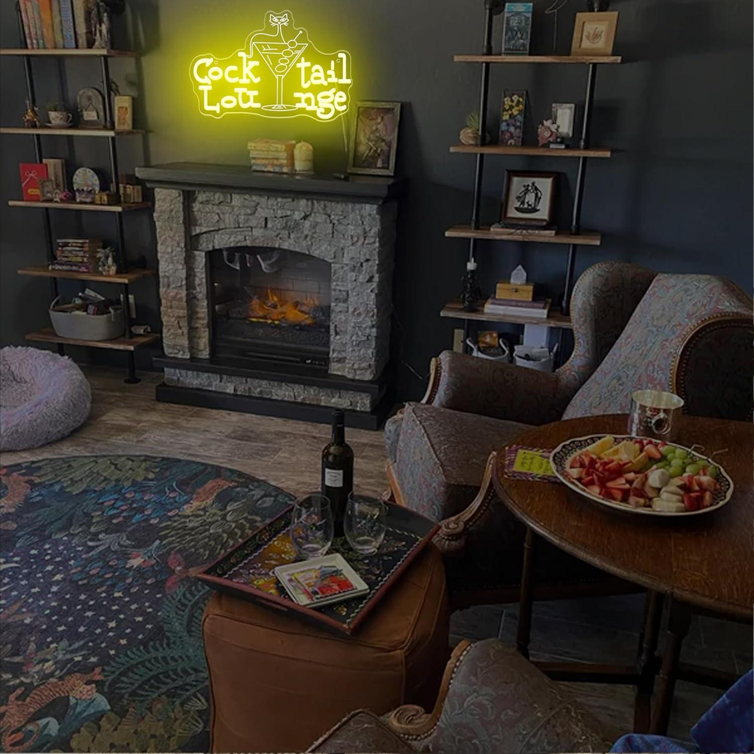 Cocktail Lounge Neon Sign Dimm - مراجعة Home Decor Light وسعره