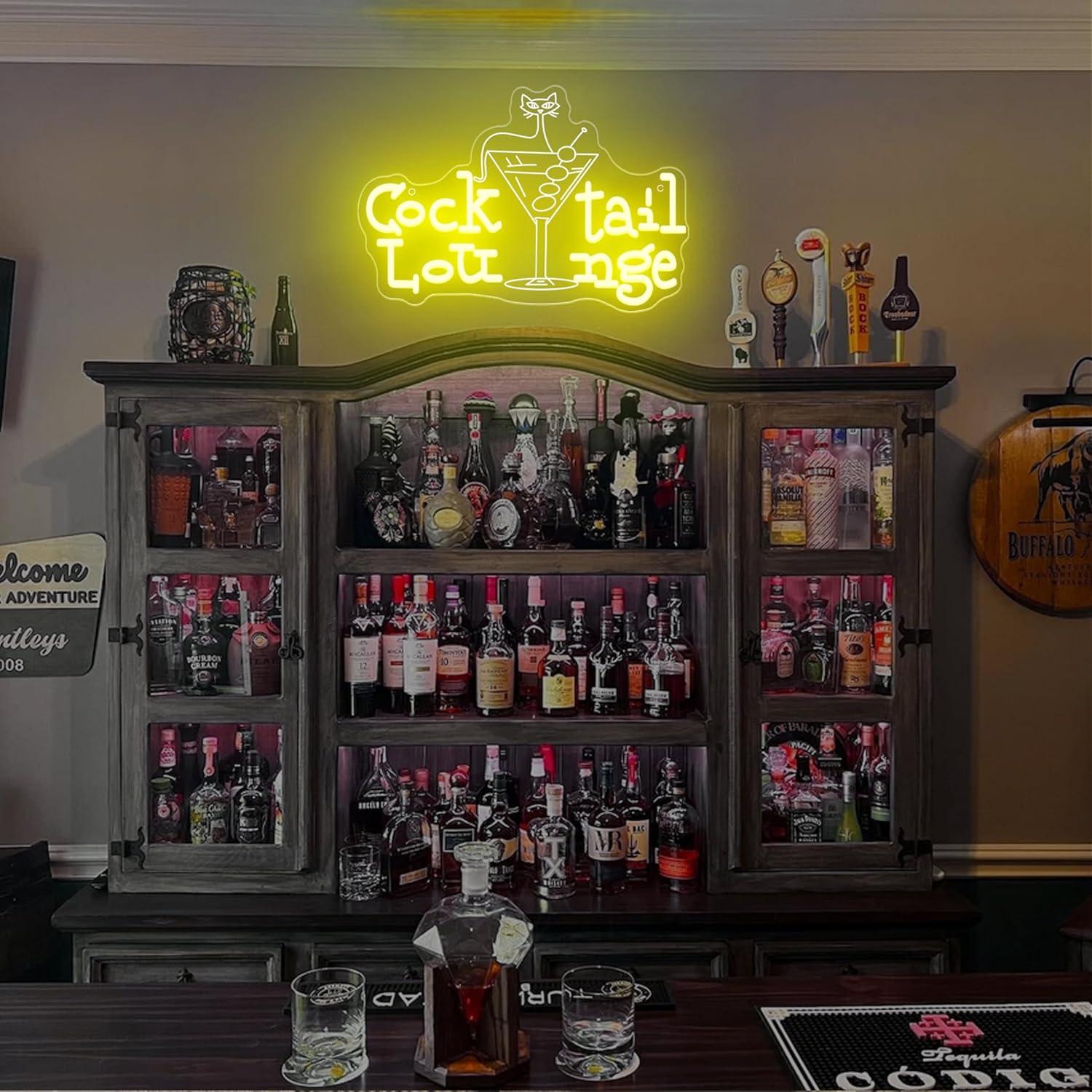 Cocktail Lounge Neon Sign Dimm - مراجعة Home Decor Light وسعره