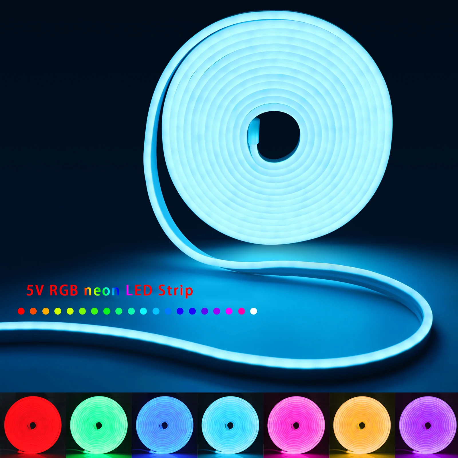 1-5m RGB LED Neon Strip Light  - مراجعة Home Decor Light وسعره